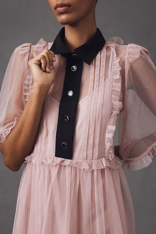 Anthropologie By Anthropologie Sheer Maxi Dress