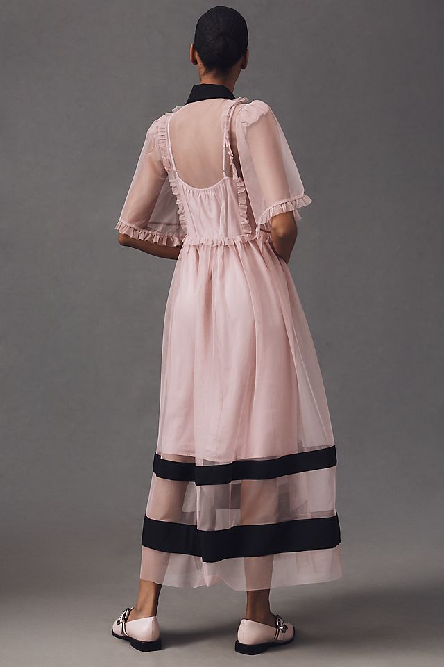 Anthropologie By Anthropologie Sheer Maxi Dress