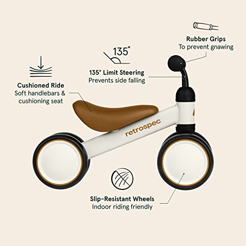 Retrospec Cricket Baby Walker 4-Wheel Balance Bike for Ages 12-24 Months Toddlers | First Birthday Gift - Toddler Bicycle Toy for 1 Year Old’s - Ride On Toys for Boys & Girls