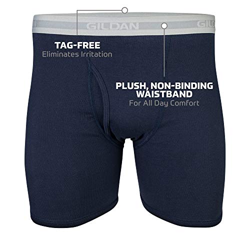 Gildan Mens Underwear Boxer Briefs, Multipack