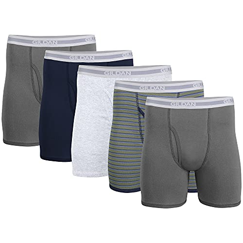 Gildan Mens Underwear Boxer Briefs, Multipack