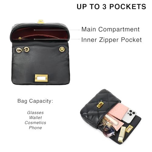 Clip coupon Scarleton Crossbody Bags for Women, Quilted Shoulder Bag Purse, Gold Chain Crossbody Bag Purses for Women, H2117
