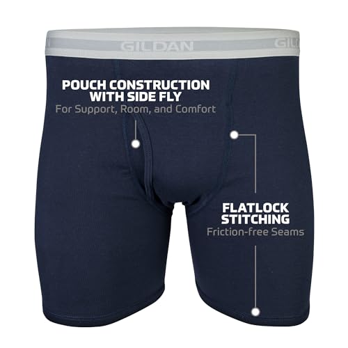 Gildan Mens Underwear Boxer Briefs, Multipack