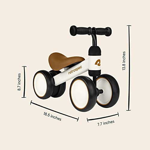 Retrospec Cricket Baby Walker 4-Wheel Balance Bike for Ages 12-24 Months Toddlers | First Birthday Gift - Toddler Bicycle Toy for 1 Year Old’s - Ride On Toys for Boys & Girls