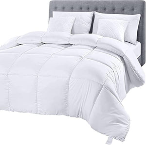 Utopia Bedding Comforter Duvet Insert, Quilted Comforter with Corner Tabs, Box Stitched Down Alternative Comforter Queen (White)