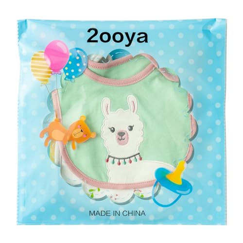 Cotton Drooling Baby Bib - 3Pcs Unisex Boy Girl Cotton Teething Infant Bibs with Adjustable Buttons