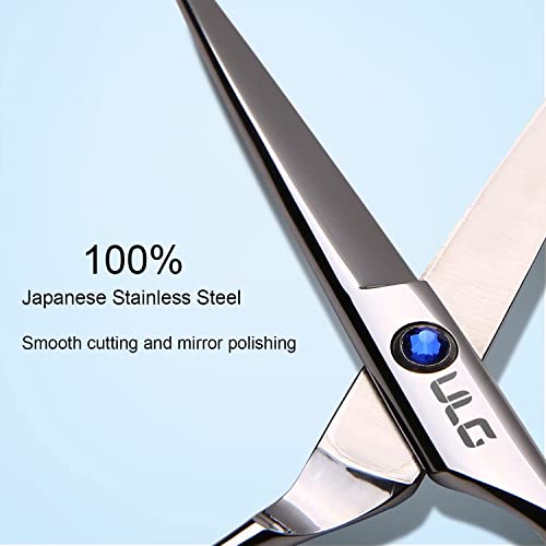 Amazon Hair Cutting Scissors, ULG Professional Hair Scissors 6.5 inch Right-Hand Razor Edge Barber Shears Salon Hair Cutting Shears Made of Japanese Stainless Steel, Hand Sharpened Blue