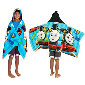 Franco Thomas & Friends Kids Super Soft Bath/Pool/Beach Soft Cotton Terry Hooded Towel Wrap, 24 in x 50 in, (100% Officially Licensed Product)