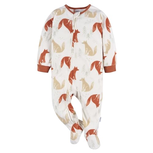 Gerber Baby Boys' Toddler Loose Fit Flame Resistant Fleece Footed Pajamas 2-Pack