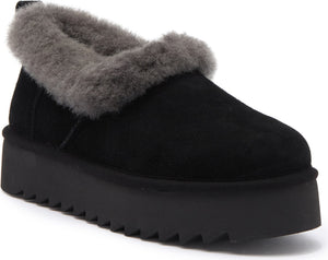 UGG<sup>®</sup> Nita Genuine Shearling Slipper, Main, color, Black