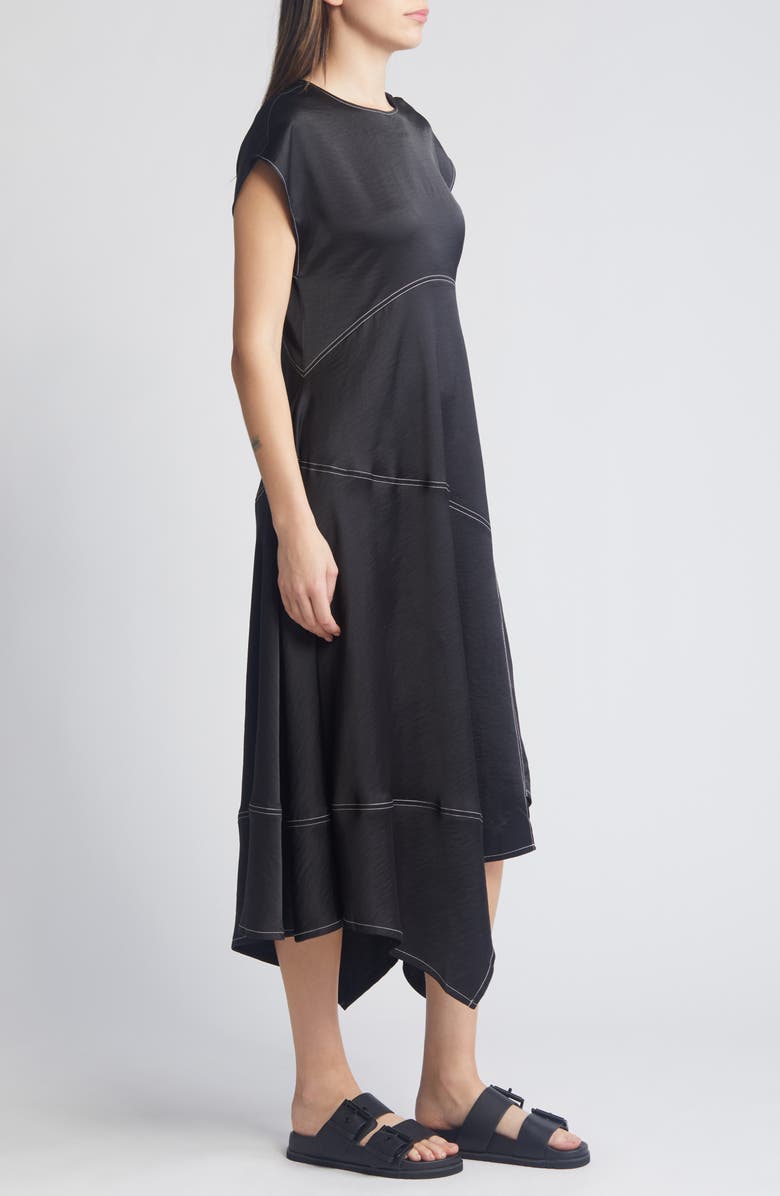 AllSaints Agnes Cap Sleeve Handkerchief Hem Dress