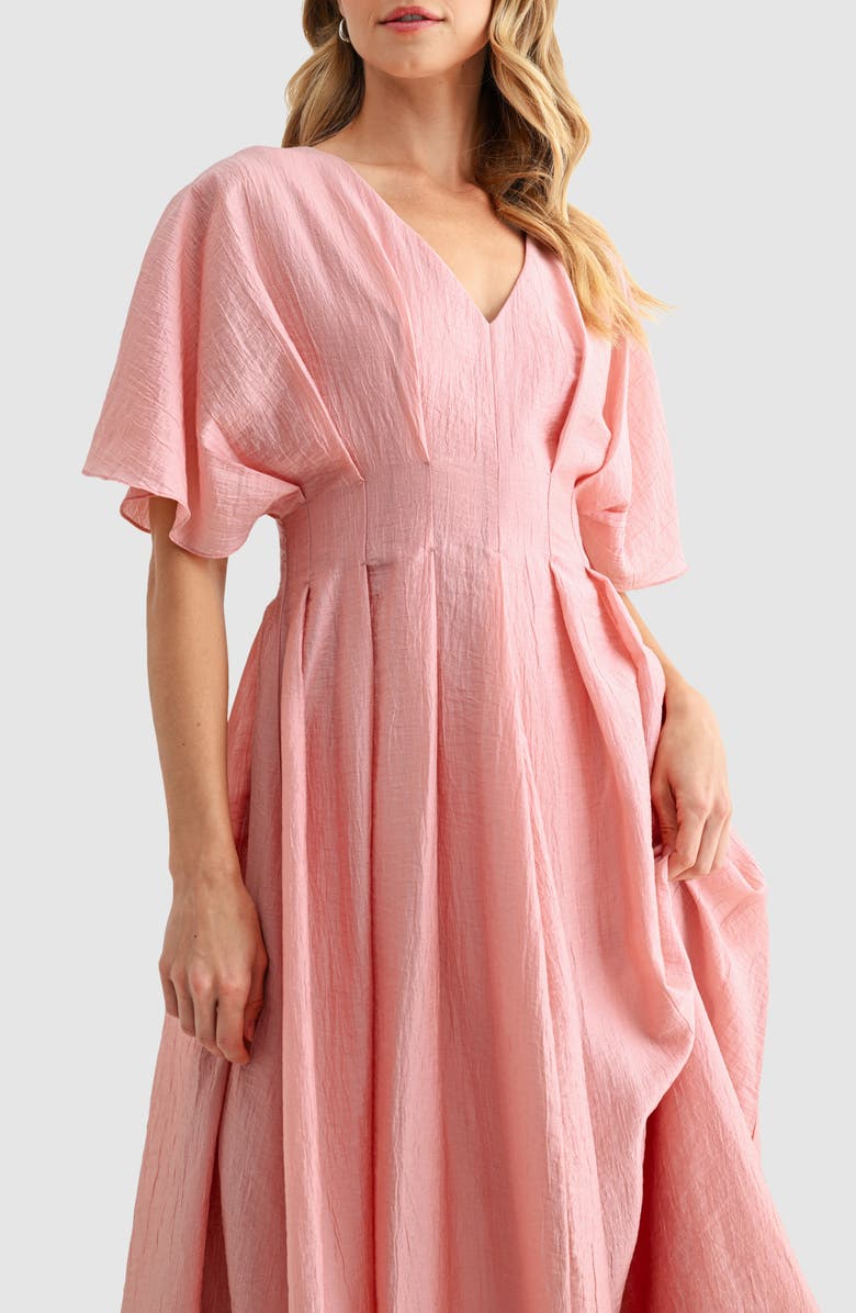 Mila Mae Short Sleeve Fit & Flare Maxi Dress