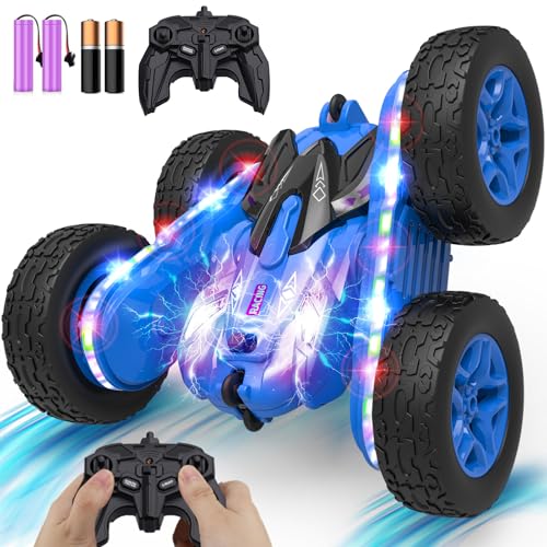 TOY Life Kids Stunt Remote Control Car 2.4G HZ Remote Control Cars RC Stunt Car Remote Control Toys for Boy & Girl RC Stunt Car Double Sided 360° Rotating Cars Birthday for Kids