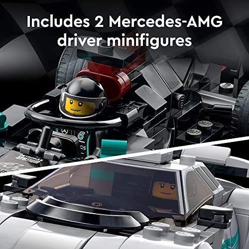 LEGO Speed Champions Mercedes-AMG F1 W12 E, Performance & Project One Toy Car Set, Mercedes Model Car Building Kit, Collectible Race Car Toy, Great Car Gift for Kids and Teens, 76909