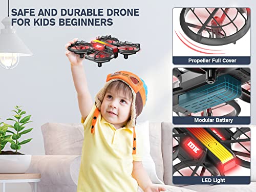 Mini Drone with Camera for Kids Adults,Cool Toys Gifts for Boys Girls Teenagers,FPV Skyquad Drone Small Hobby RC Quadcopter with Headless Mode,360° Flip and Propeller Full Protect for Beginners