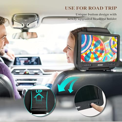 Amazon MYDASH 14.9'' Portable  DVD  Player  with  12.5" Swivel  Screen – Rechargeable  Car  DVD  Player,  Portable & Travel,  Region‑Free  Personal  DVD  Player  Portable,  USB/SD  Support