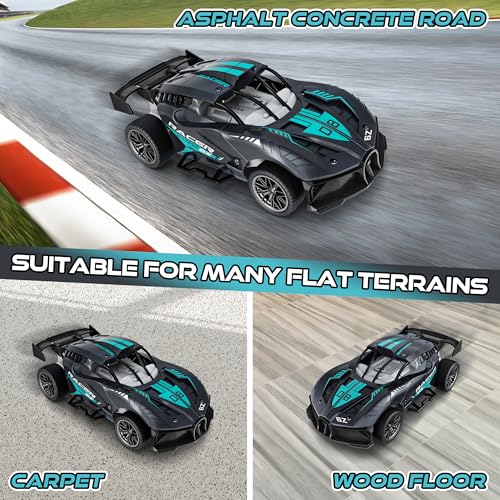 Remote Control Car, 2.4Ghz 1/18 Scale Model Racing Car Toys, RC Car for Kids and Boys Age 3 4 5 6 7 8 Years Old, Hobby RC Cars Toys Birthday Gifts for 3 4 5 6 7 8-12 Year Old Boys -Blue