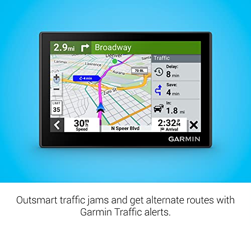 Garmin Drive™ 53 GPS Navigator, High-Resolution Touchscreen, Simple On-Screen Menus and Easy-to-See Maps, Driver Alerts