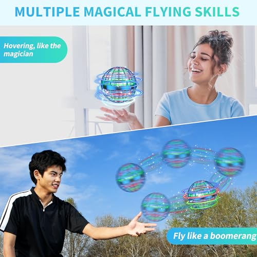 Clip coupon 2024 AI Flying Orb Ball Toys, Galaxy Cosmic Globe Boomerang Hover Ball, Hand Drone Orbit, Galactic Fidget Spinning, Birthday Cool Stuff for 6 7 8 9 10+ Year Old Boys Girls Teens Outdoor