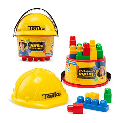 Clip coupon Tonka Tough Builders, Hard Hat, Building Block and Bucket playset– Made with Sturdy Plastic, Boys and Girls, Toddlers Ages 3+, Block playsets, Toddlers, Birthday Gift, Christmas, Holiday