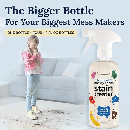 Amazon Miss Mouth's Messy Eater Stain Treater Spray - 16oz Stain Remover - Newborn & Baby Essentials - No Dry Cleaning Food, Grease, Coffee Off Laundry, Underwear, Fabric