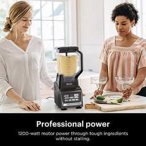 Ninja BL642 Nutri Ninja Personal & Countertop Blender with 1200W Auto-iQ Base, 72 oz. Pitcher, and 18, 24, & 32 oz. To-Go Cups with Spout Lids, For Smoothies, Shakes & More, Dishwasher Safe, Black