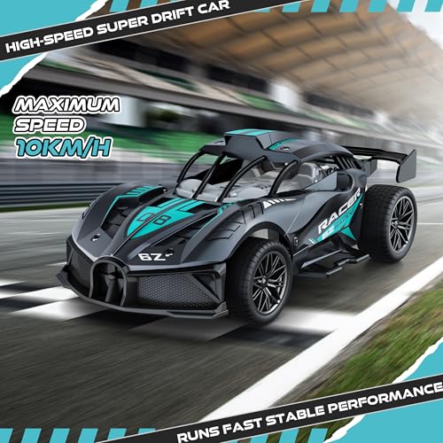 Remote Control Car, 2.4Ghz 1/18 Scale Model Racing Car Toys, RC Car for Kids and Boys Age 3 4 5 6 7 8 Years Old, Hobby RC Cars Toys Birthday Gifts for 3 4 5 6 7 8-12 Year Old Boys -Blue