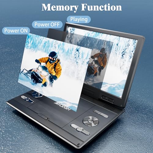 Amazon MYDASH 14.9'' Portable  DVD  Player  with  12.5" Swivel  Screen – Rechargeable  Car  DVD  Player,  Portable & Travel,  Region‑Free  Personal  DVD  Player  Portable,  USB/SD  Support