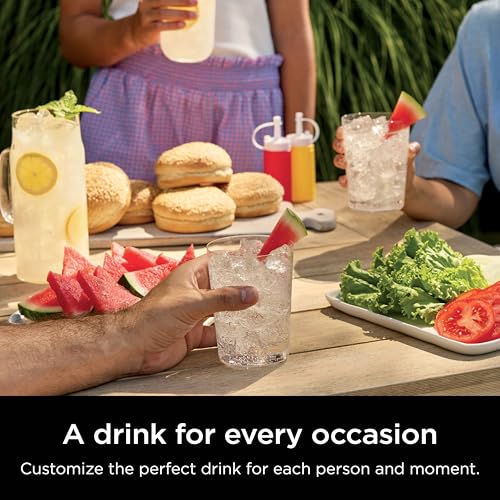 Amazon Ninja Thirsti Drink System, Soda Maker, Create Unique Sparkling & Still Drinks, Personalize Size & Flavor, Carbonated Water Machine, 60L CO2 Cylinder & Variety of Flavored Water Drops, Gray WC999AMZ