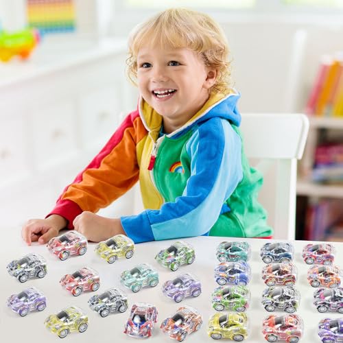 Tuko 50Packs Mini Pull Back Cars Toy Gift Packs, Racing Toy Vehicles for Kids Toddlers Gifts 1 2 3 Years Old