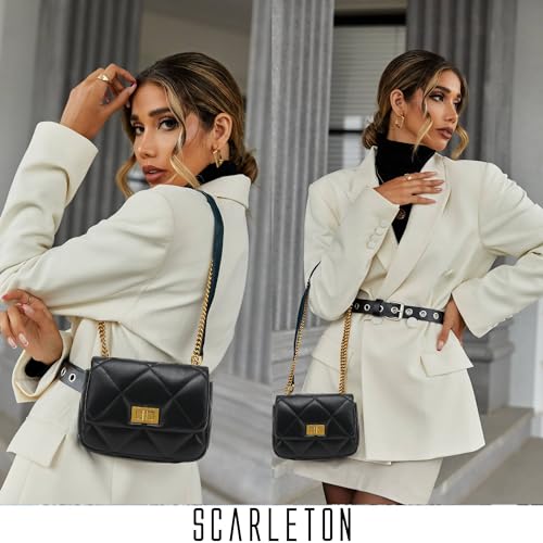 Clip coupon Scarleton Crossbody Bags for Women, Quilted Shoulder Bag Purse, Gold Chain Crossbody Bag Purses for Women, H2117