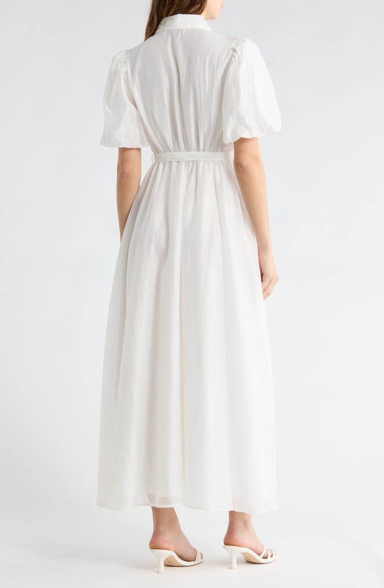 Love By Design Brielle Puff Sleeve Lace Bodice Shirtdress