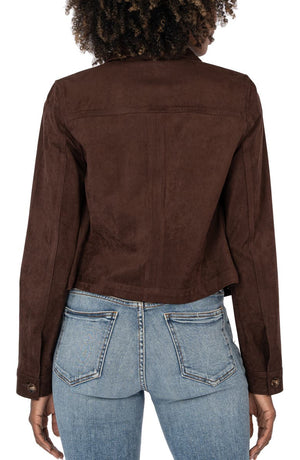 KUT from the Kloth Matilda Crop Faux Suede Jacket