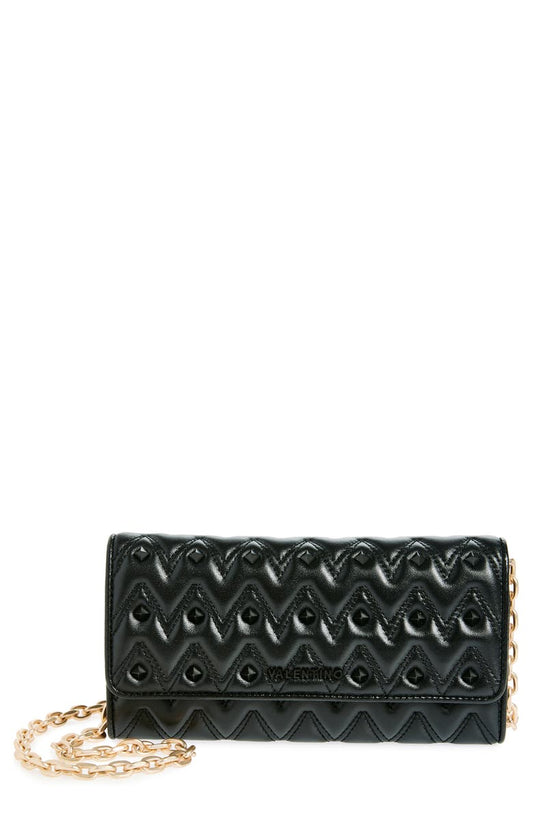 VALENTINO BY MARIO VALENTINO Cesare Quilt & Stud Leather Shoulder Bag