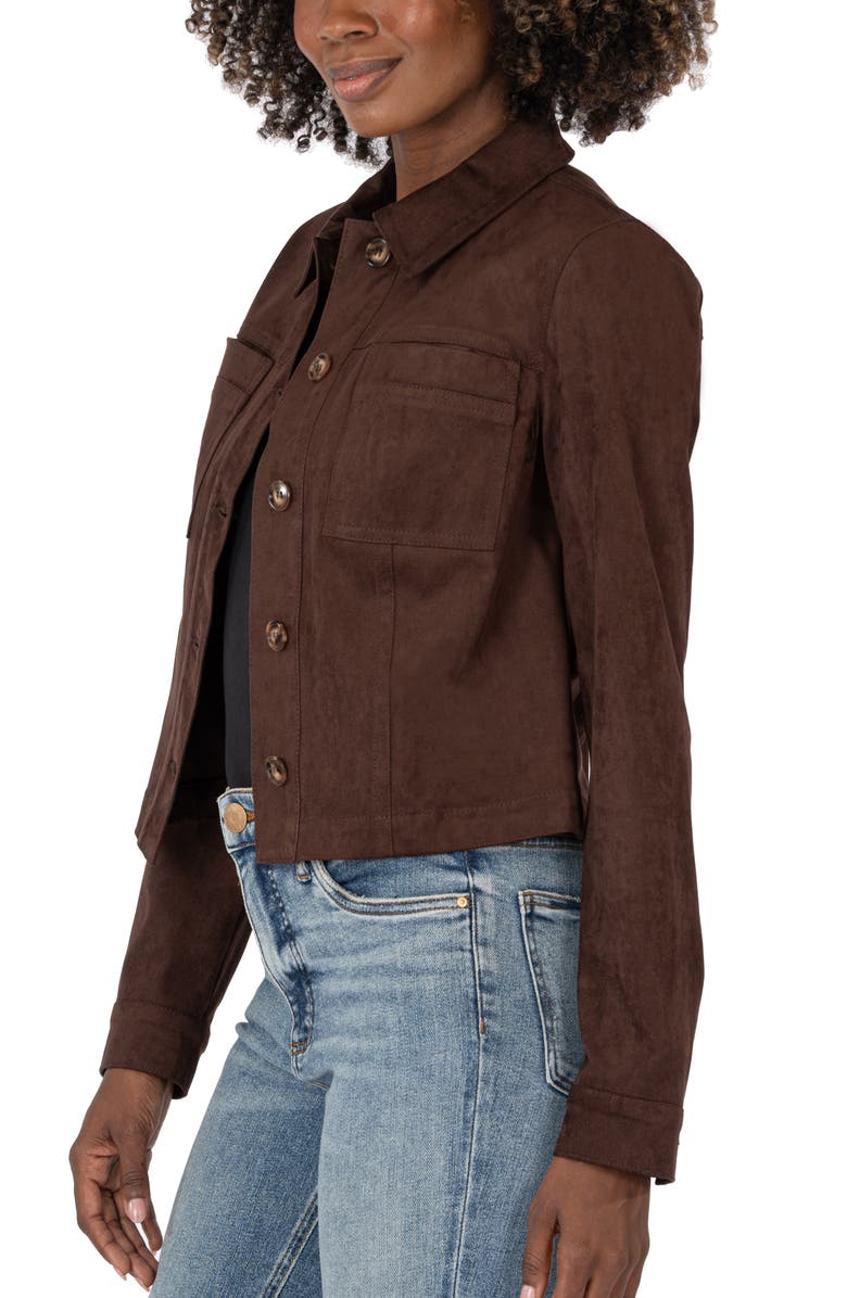 KUT from the Kloth Matilda Crop Faux Suede Jacket