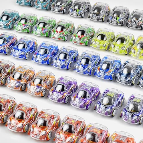 Tuko 50Packs Mini Pull Back Cars Toy Gift Packs, Racing Toy Vehicles for Kids Toddlers Gifts 1 2 3 Years Old
