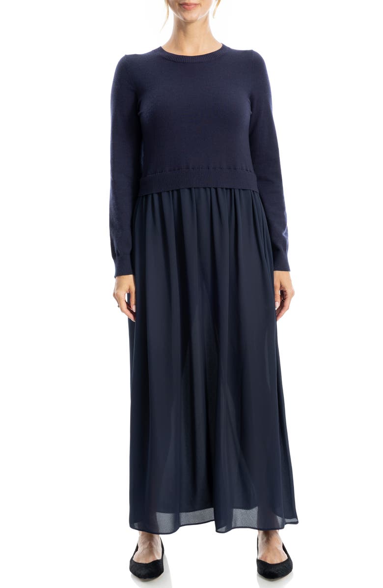 MAX STUDIO Twofer Long Sleeve Sweater Dress