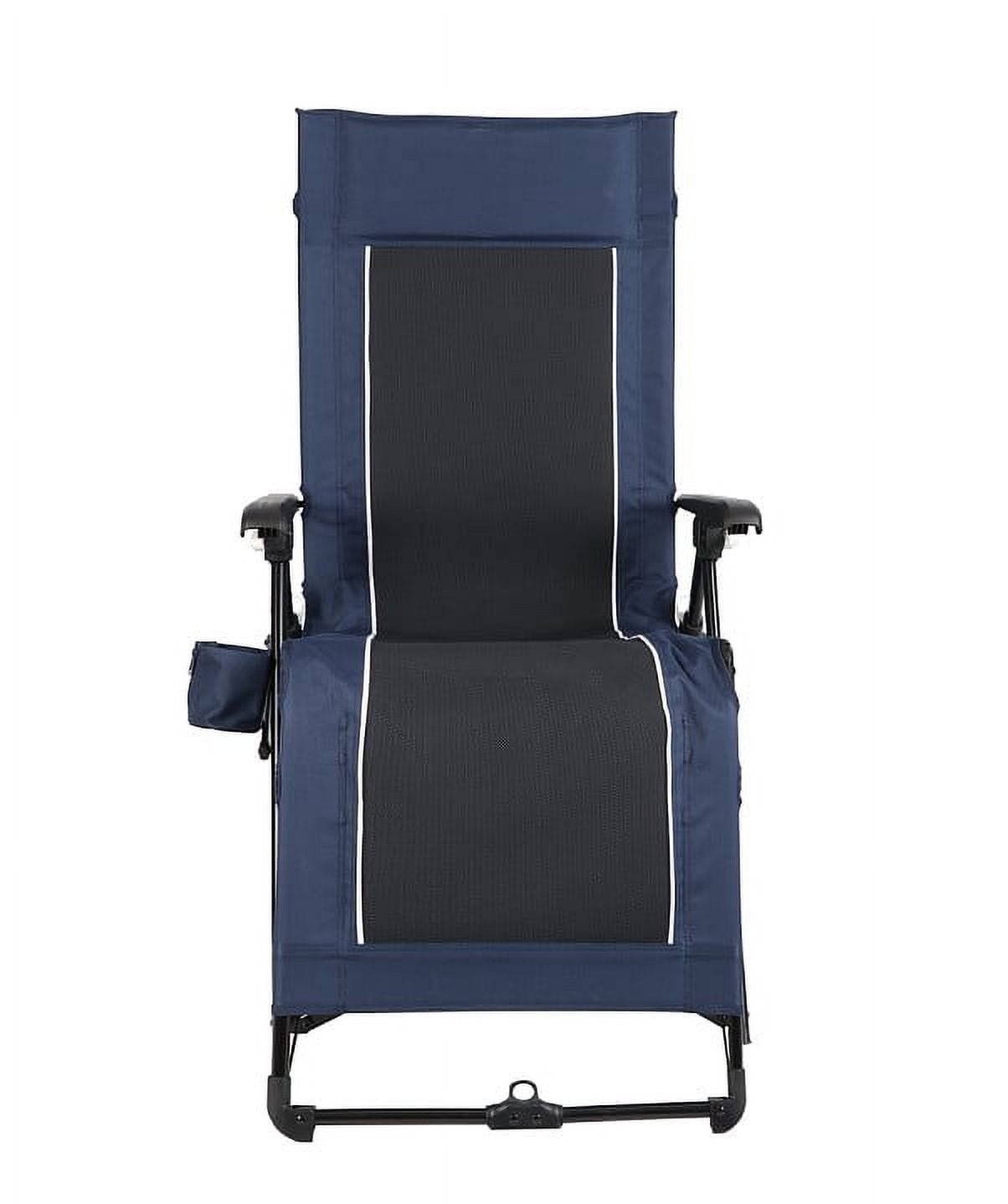 thumbnail image 3 of (2 pack) Ozark Trail Quad Zero Gravity Lounger Camping Chair, Blue, Adult, 20.3lbs, 3 of 9