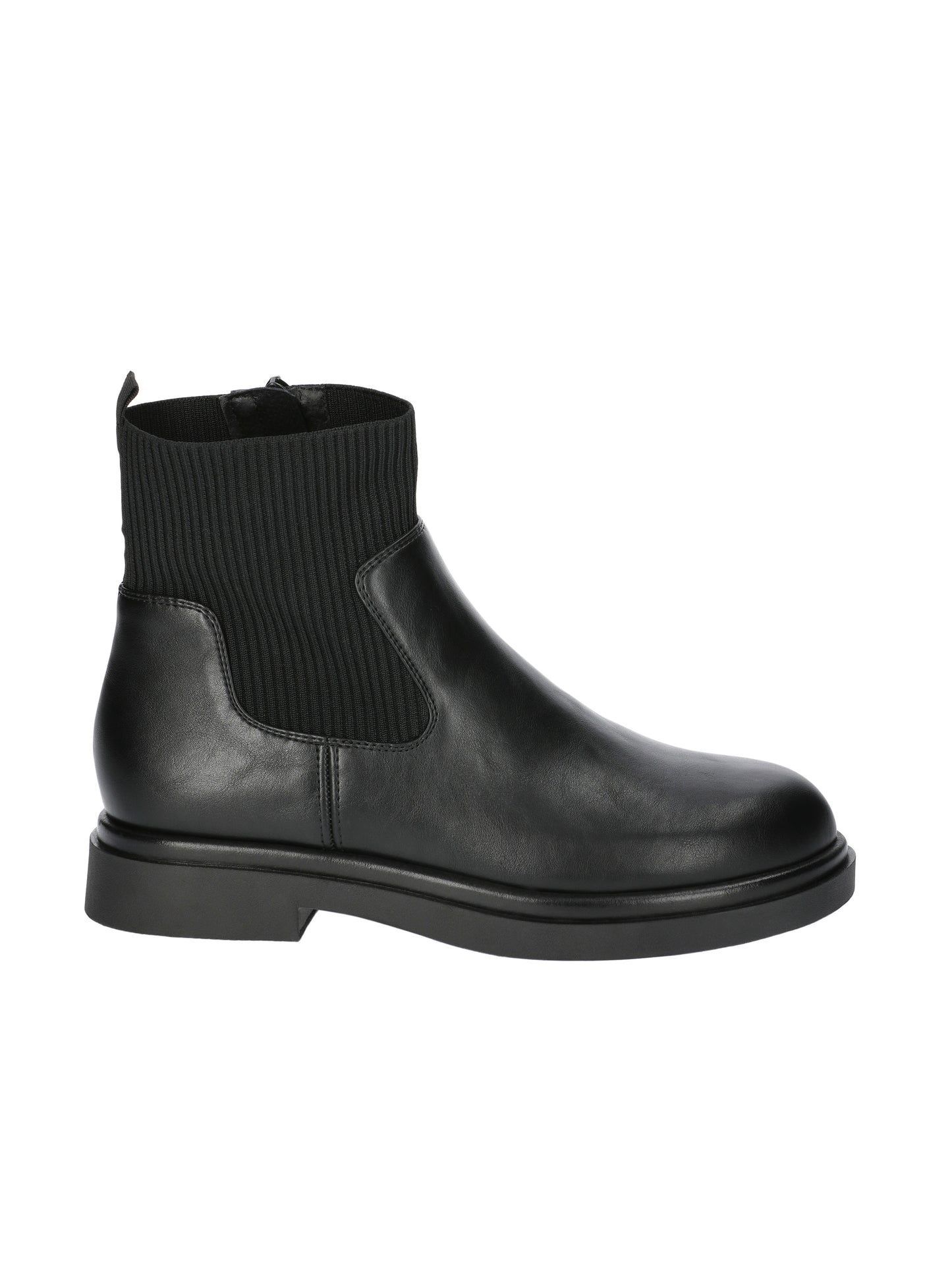 Walmart No Boundaries Women's Faux Leather and Knit Chelsea Boots
