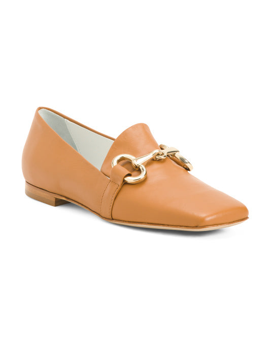 Made In Italy Leather Galicia Dress Flats