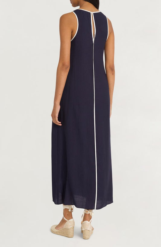 The Good Journey Contrast Piping Maxi Dress