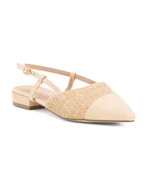 Forgive Raffia Slingback Flats