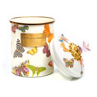 Butterfly Garden Medium Canister - White