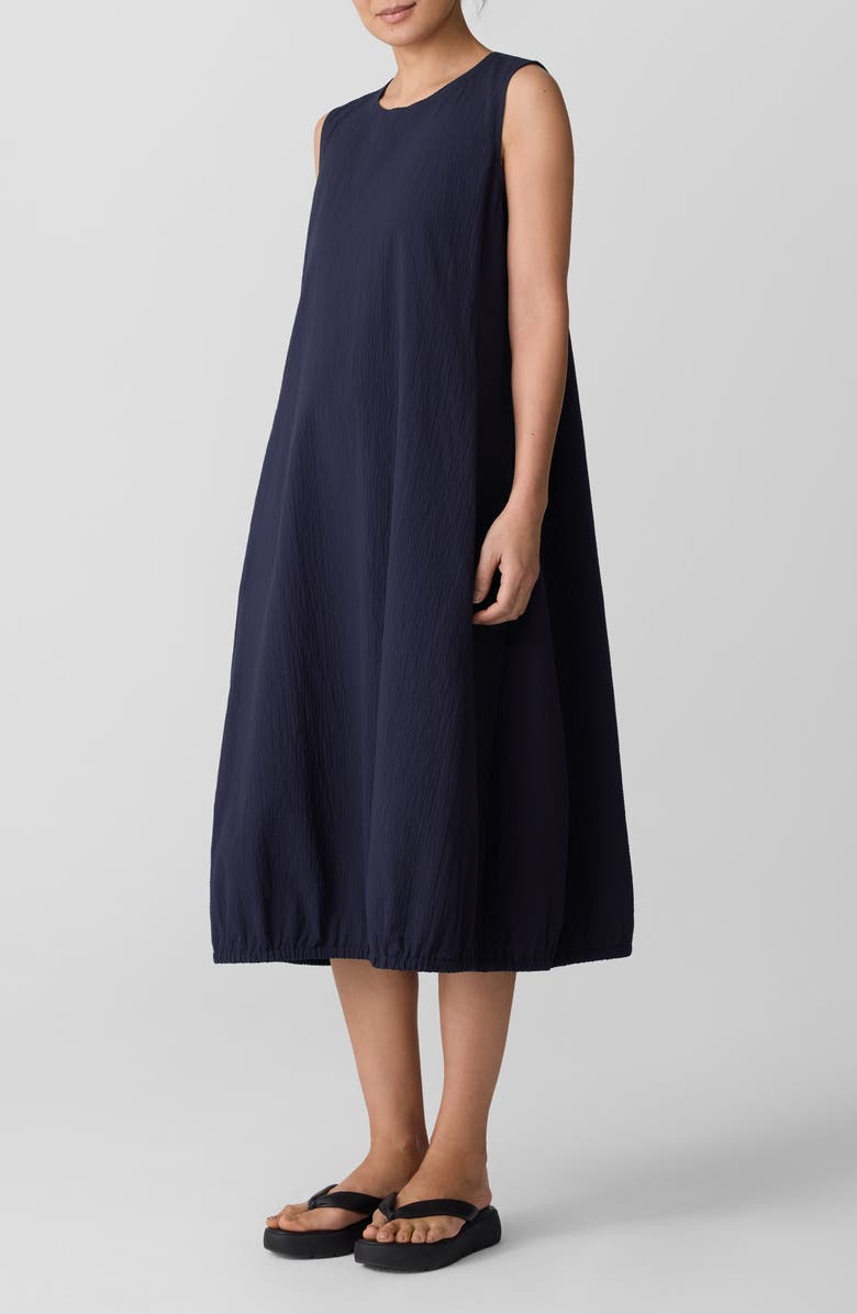 Eileen Fisher Sleeveless Stretch Organic Cotton Midi Lantern Dress