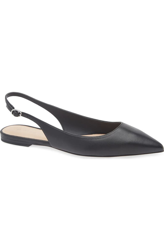 Stuart Weitzman Mara Pointed Toe Slingback Flat (Women)