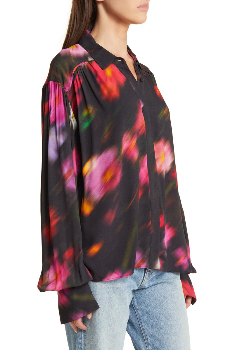 rag & bone Aubrey Floral Print Button-Up Top
