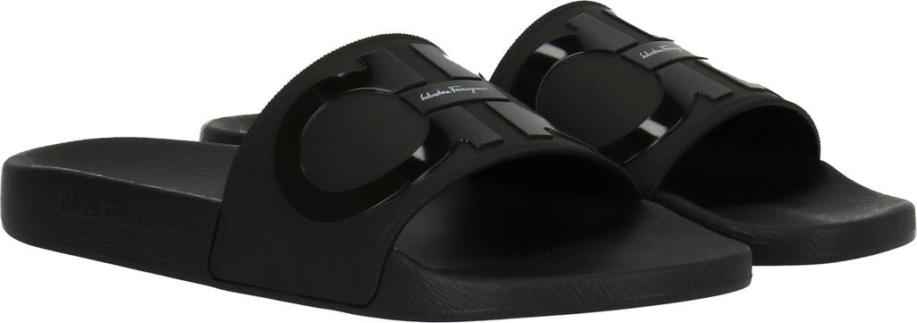 FERRAGAMO Groove 2 Slide Sandal, Main, color, Black