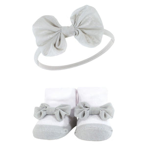 thumbnail image 4 of Hudson Baby Headband and Socks Giftset, 6-Piece, 0-9 Months, 4 of 5