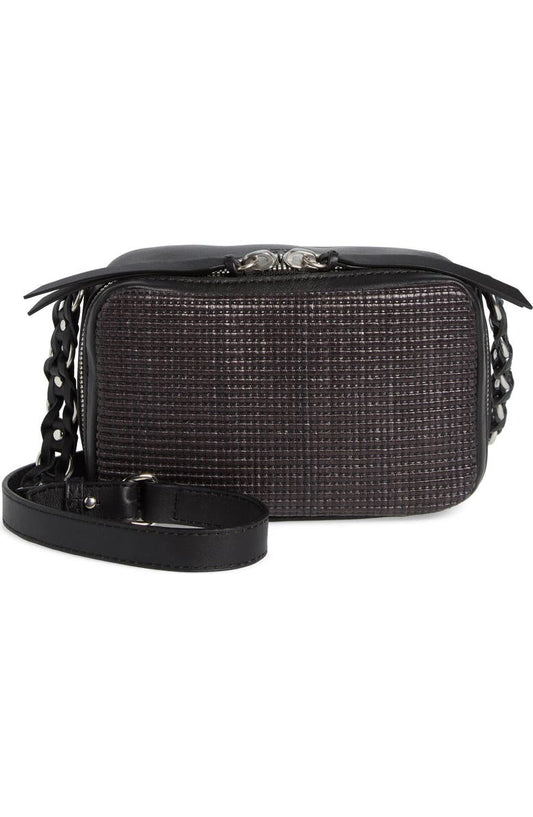 rag & bone Cami Straw & Leather Camera Bag