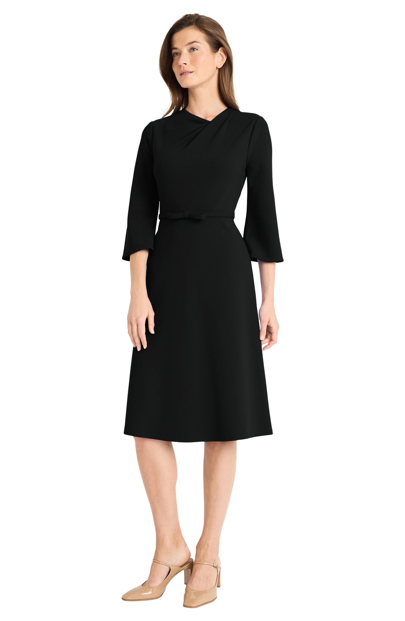 Maggy London Bow Twist Sheath Dress, Alternate, color, Black